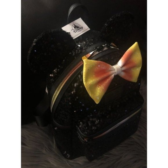 NWT Loungefly Disneyland Candy Corn Minnie Mouse Mini Backpack Halloween Grail - Picture 2 of 6